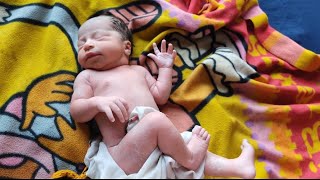 Newborn baby fully covered in Vernix Caseosa just after birth is born after 5 years of trial [upl. by Louanna217]