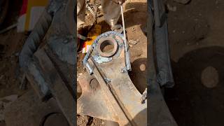 How to fix excavator h link crack with welding shorts welding [upl. by Naujek]