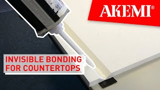 Invisible mitre bonding of natural stone quartz and ceramics with AKEMI COLOUR BOND P [upl. by Inaluiak]