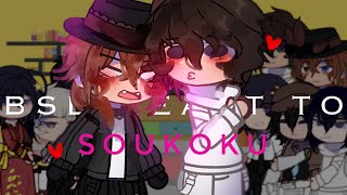 Bsd react to soukoku  Bungou stray dogs  full [upl. by Edylc]