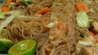 Pancit Bihon CantonRice NoodlesSimple Step [upl. by Cirdor]