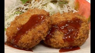 Menchikatsu Recipe DeepFried Breaded Ground Meat  Cooking with Dog [upl. by Ennasil]