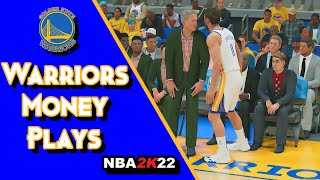 5 Warriors Money Plays  NBA 2K22 Playbook Tutorial  Easy Open 3s For MyTeam amp Play Now [upl. by Feinleib]