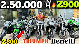 used superbike market l Karol bagh Saraswati motors  for sale Benelli600 ninja Z900 TIRUMPH CBR650 [upl. by Anes]