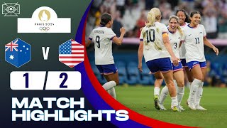 Australia vs USA  12  Womens Football  Paris 2024 Highlights  usa vs australia soccer [upl. by Yklam916]