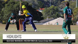 U15 T20 Cricket Competition Gold Coast Waveriders v Western Power  Century Cricket 2023 [upl. by Ede59]