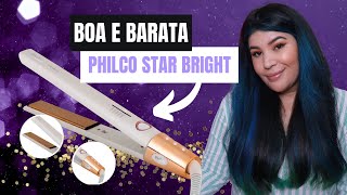 🤑 PRANCHA PHILCO STAR BRIGHT PPR03 Titanium  CHAPINHA BOA E BARATA Bivolt [upl. by Forrer447]