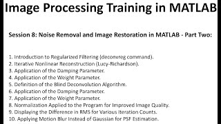 Image Processing Training in MATLAB Session 8 [upl. by Georgiana]