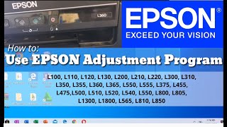 How to Use EPSON Adjustment Program [upl. by Mannos64]