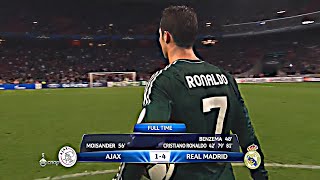 Cristiano Ronaldo vs Ajax ⚽⚽⚽  First UCL Hattrick 2012 [upl. by Lyudmila]