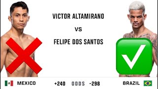 Victor Altamirano vs Felipe Dos Santos Prediction  UFC Fight Night Moreno vs Royval 2 [upl. by Seniag]