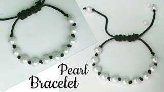 Pearl Bracelet Friendship BandHow to make BraceletFriendship Bracelet MakingBracelets [upl. by Patrizio897]