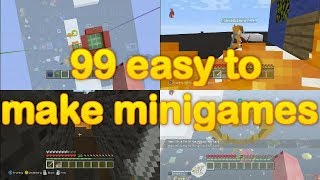 Minecraft  99 easy to make minigames 3 easy to make minigames SUPER CUT 99 minigame ideas [upl. by Lynna210]