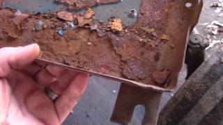 Ford 3000 Tractor Battery Tray Removal [upl. by Ardnua]