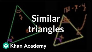 Similar triangles  Similarity  Geometry  Khan Academy [upl. by Dafodil]