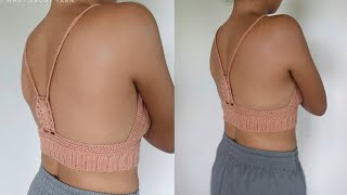 How to Crochet a Top  Easy Crochet Bra Top [upl. by Tigram]