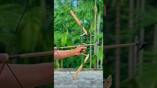 Bamboo Creations with Green bamboo crossbow bamboo slingshots Bambooart Diy [upl. by Bratton]