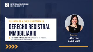 Diplomado de DERECHO REGISTRAL INMOBILIARIO  M0 [upl. by Ziul]