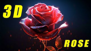 How To Create 3D Red Rose In Blender  Red Rose 3D Modeling  my3dstudio [upl. by Bentlee]