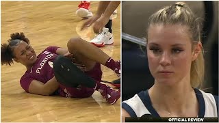 Player KICKED After Trying To TRIP Opponent With Her Legs Then Waves Goodbye To Her After Ejection [upl. by Anicnarf]