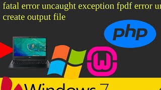 fatal error uncaught exception fpdf error unable to create output file [upl. by Ahsiyk999]