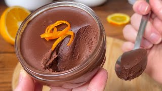 Jus dorange  chocolat  Crème Dessert 2 ingrédients et SANS SUCRE  Mousse ChocolatOrange [upl. by Atsugua61]