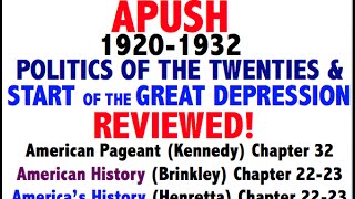 American Pageant Chapter 32 APUSH Review [upl. by Sessilu]