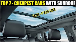 Top 7 CHEAPEST Car with SUNROOF In India 2023  Most Affordable Cars with Sunroof in India [upl. by Jehoash]