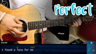 Como tocar Perfect en Guitarra SUPER FACIL  Principiantes Christianvib [upl. by Oiramaj]