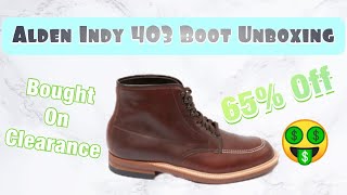 Alden Indy 403 Boot Unboxing Bought On Clearance For 65 Off [upl. by Martelle]