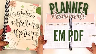 PLANNER Permanente em pdf para Imprimir EM CASA e se Organizar [upl. by Malkah]