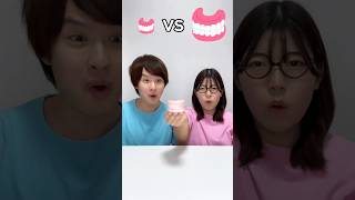 Small Teeth Vs Big Teeth 😮😉 shorts slipper shortsviral shortsfeed [upl. by Yhtak]