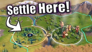 How to Analyze Start Locations in Civ 6 Rise and Fall a Guide to your Settling Strategy [upl. by Yecnay845]