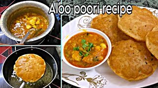 Halwai style Aloo ki sabzi poori  Tari wale aloo ki sabji  Aloo poori recipe  Yummeezz kitchen [upl. by Fulbert353]