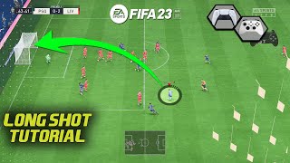 FIFA 23 LONG SHOT TUTORIAL  HOW TO SCORE GOALS FROM LONG RANGE IN FIFA 23 [upl. by Carrel]