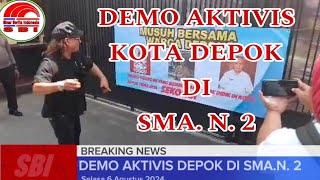 Demo Aktivis Kota Depok Secara Damai Dengan Melempar Telur Busuk [upl. by Nyer306]