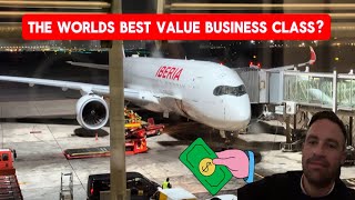 £290 FOR BUSINESS CLASS IBERIA A350 BUSINESS CLASS REVIEW [upl. by Ever941]