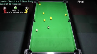 Herts Tour 1 Live Stream FINAL Jordan Church v Steve Petty [upl. by Lemay]