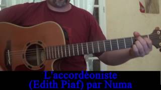 Laccordéoniste Edith Piaf reprise guitare voix 1940 [upl. by Arorua742]