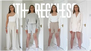 4TH amp RECKLESS TRY ON HAUL  NEUTRAL STYLING HAUL ZARA STYLE  ON ASOS [upl. by Willing]