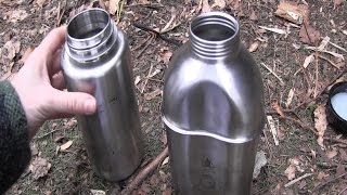 Nalgene Bottle vs Military Canteen Stainless Steel [upl. by Enelloc]