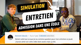 Entretien Campus France et admission école Privé  Simulation complète [upl. by Kartis]