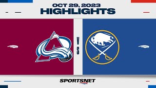 NHL Highlights  Avalanche vs Sabres  October 29 2023 [upl. by Bernardi]