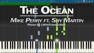 Mike Perry  The Ocean Piano Cover ft Shy Martin Synthesia Tutorial by LittleTranscriber [upl. by Bushey]