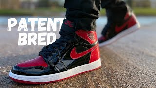 I Guess They Had To Do This Jordan 1 Patent Bred Review amp On Foot [upl. by Aurora117]