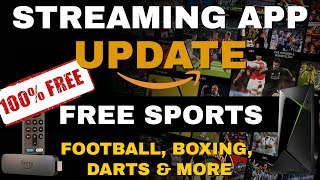 Exciting New Update For Streaming App With Tons Of Free Sports Content [upl. by Nogas956]