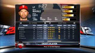 MLB 2K12 Franchise EP 1 Fantasy Draft [upl. by Llevert]