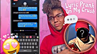 Lyrics Prank On my Crush🤭 “Wont believe what he said”😱 [upl. by Mir]