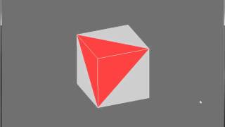 Cut out a regular tetrahedron from a cube [upl. by Ayerdna]