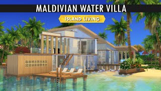 Maldivian Water Villa  Speed Build  The Sims 4 Island Living [upl. by Ahsikal]